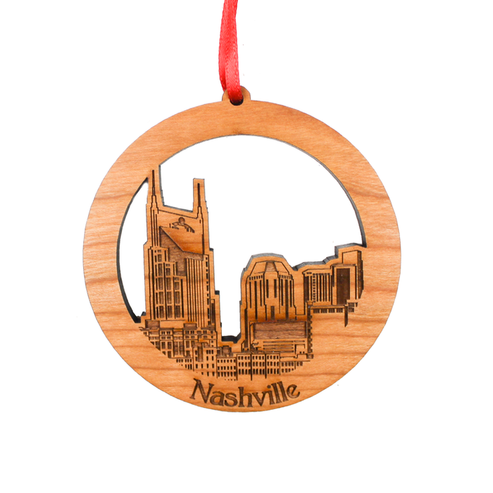NASHVILLE SKYLINE WOOD ORNAMENT