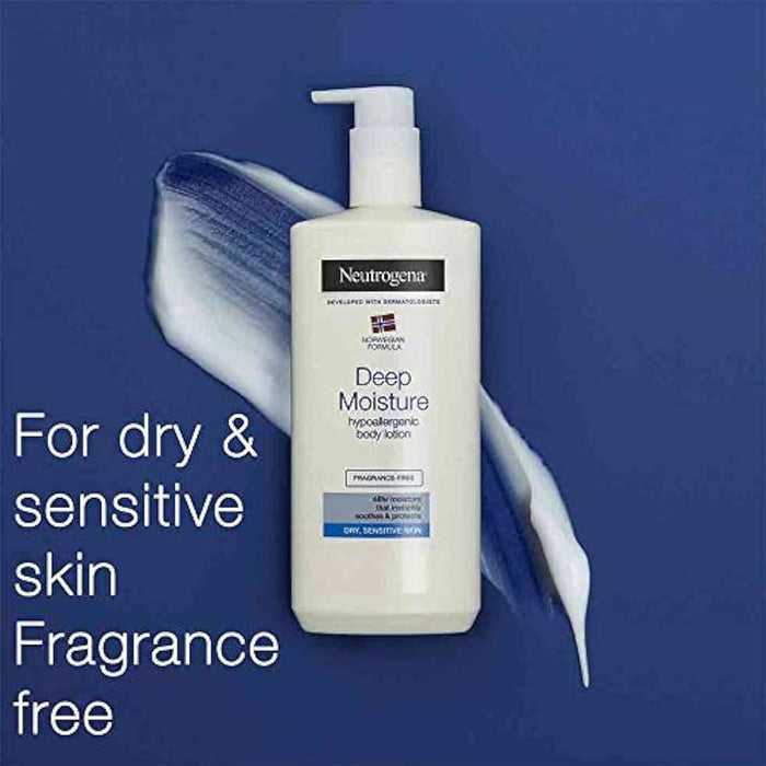 Neutrogena Deep Moisture Hypoallergenic Body Lotion 400ml لوشن الجسم نيوتروجينا ديب مويستشر المضاد للحساسية - Princess Cosmetics Qatar