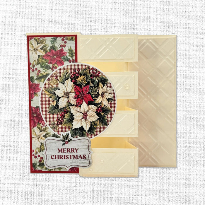 Paper Rose - Embossed Die Cuts - Christmas Holly