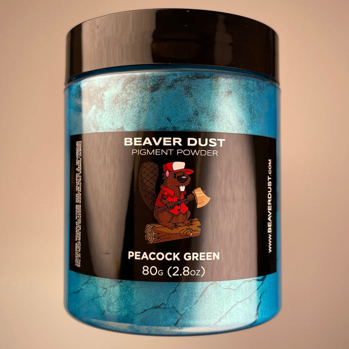 Peacock Green Beaver Dust Mica Pigments