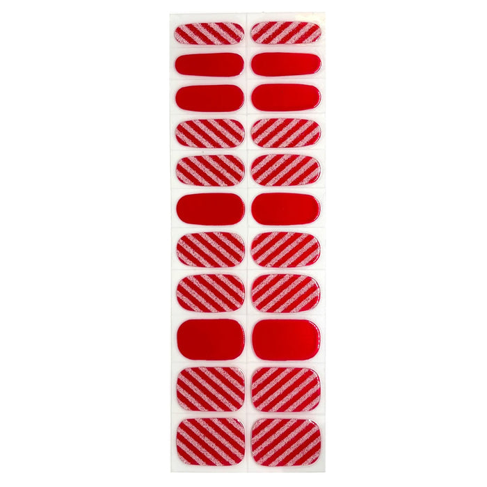 Peppermint Glam No Light Gel Nail Wraps (NLG)