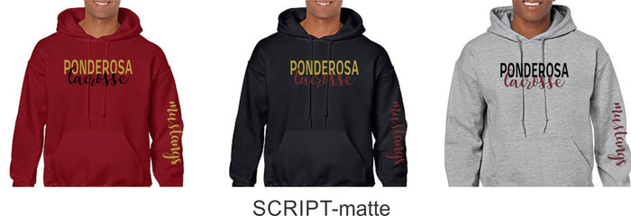 Pondo LAX Basic Hoodie- 4 Designs- Matte or Glitter