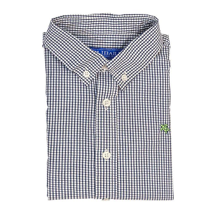 Roscoe Windowpane Button Down Navy