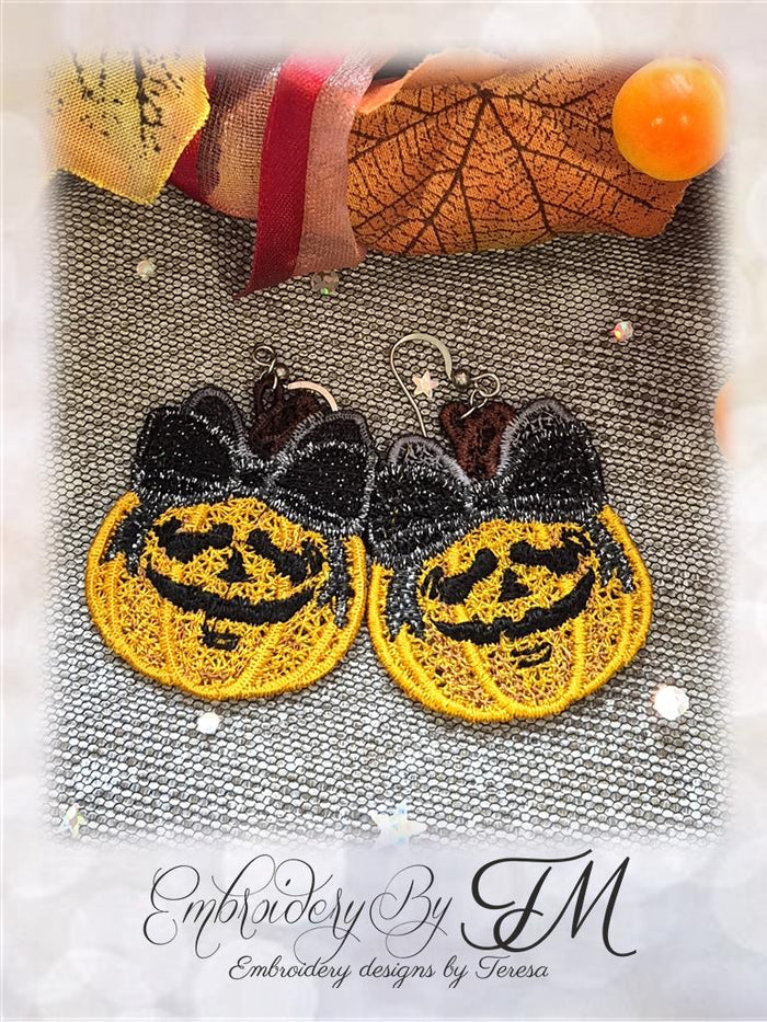 Set pumpkins earrings/4x4 hoop