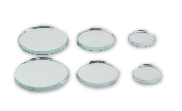 Small Mini Round Craft Mirrors Bulk Assortment 1/2, 3/4 & 1 inch 25 Pieces Mirror Mosaic Tiles - artcovecrafts.com
