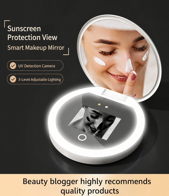 Smart UV Makeup Mirror – Portable LED Beauty Essential