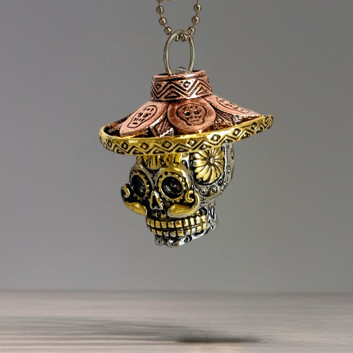 Sombrero Sugar Skull Charm - Tumbler Handle Charm