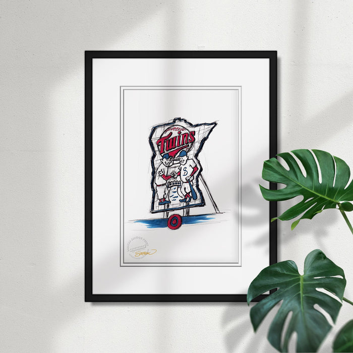 Target Field Ink Sketch (Minnie and Paul) Limited Edition Art Print