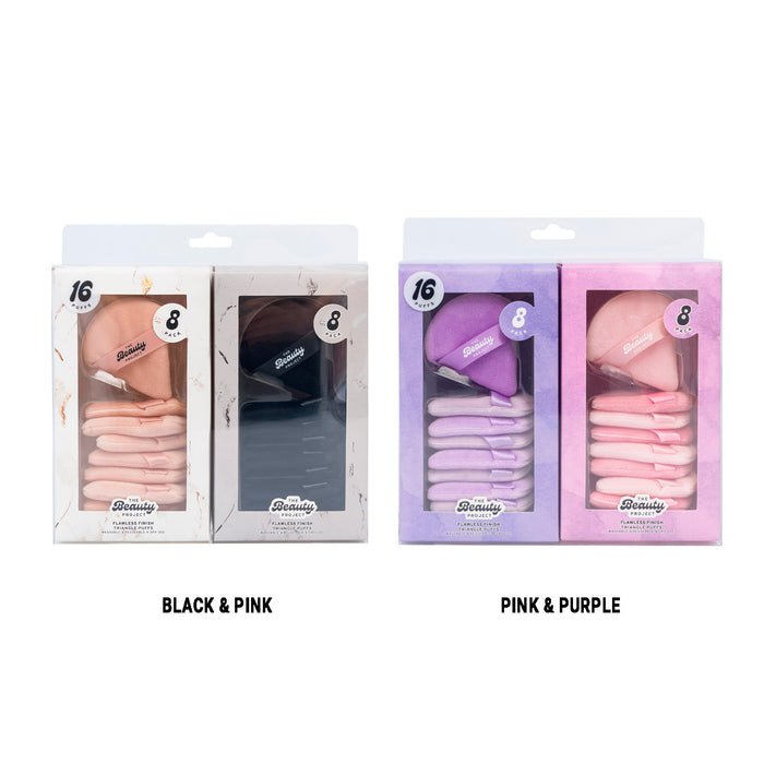 The Beauty Project Flawless Finish Triangle Powder Puffs 16pcs