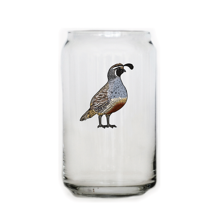 Valley Quail Beer Can Glass