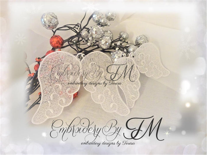 Wings lace / two sizes /5x7 hoop and 4x4 hoop