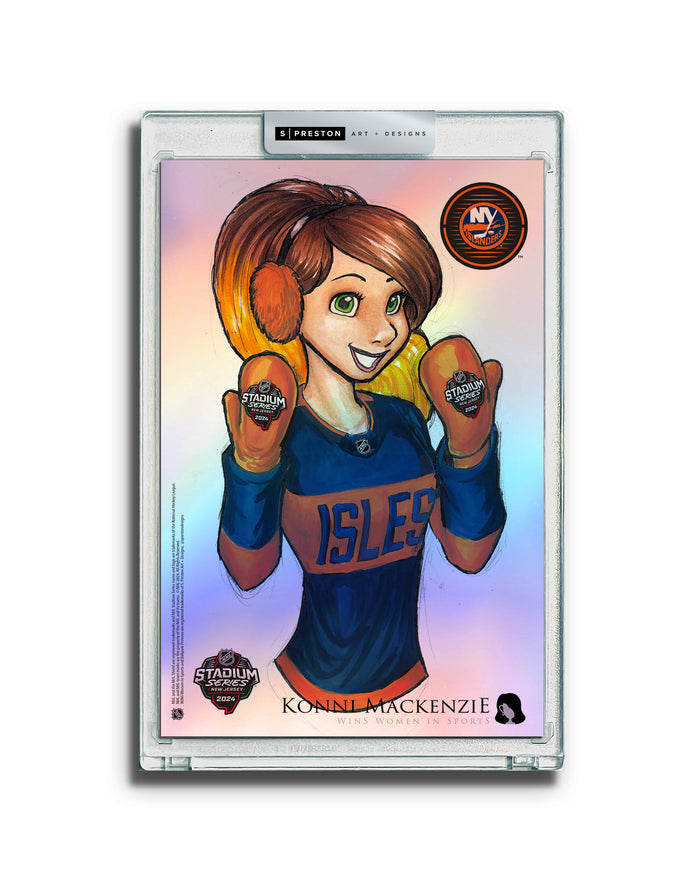 WinS® NHL Konni Mackenzie 2024 Stadium Series Limited Edition Art Slab - Islanders