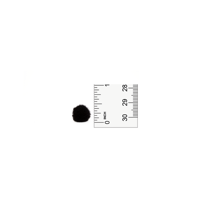 0.5 inch Black Tiny Craft Pom Poms 100 Pieces - artcovecrafts.com