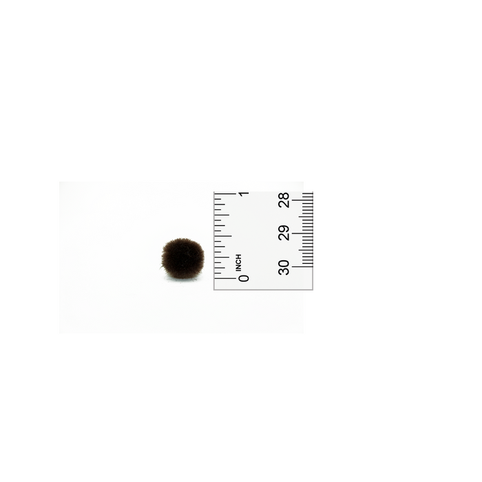 0.5 inch Brown Tiny Craft Pom Poms 100 Pieces - artcovecrafts.com