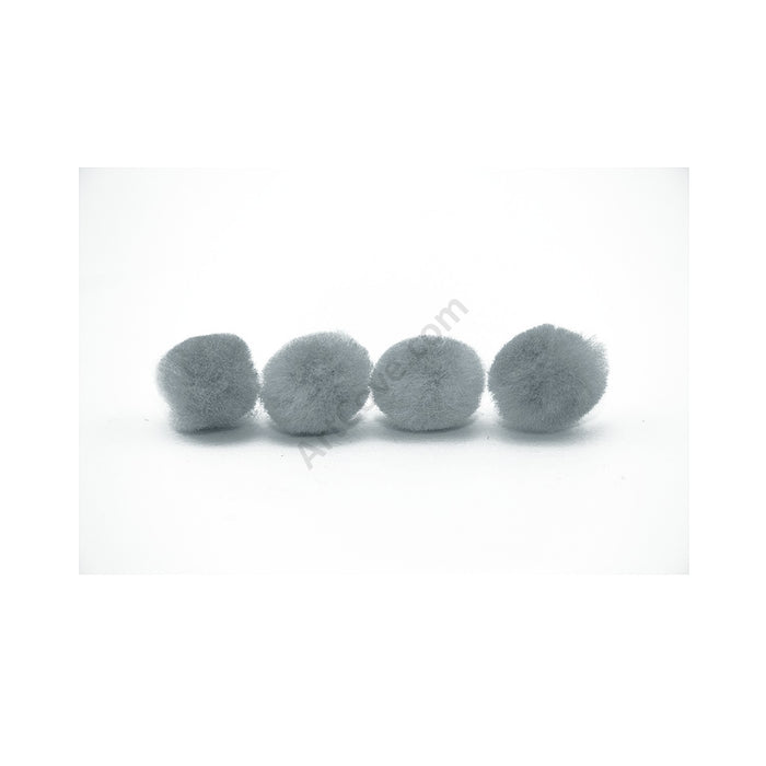 0.5 inch Grey Tiny Craft Pom Poms 100 Pieces - artcovecrafts.com