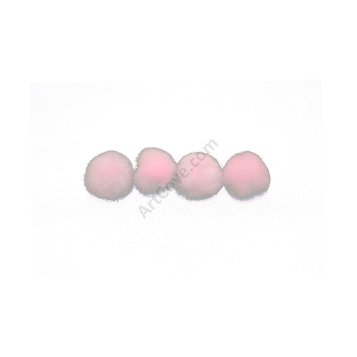 0.5 inch Light Pink Tiny Craft Pom Poms 100 Pieces - artcovecrafts.com
