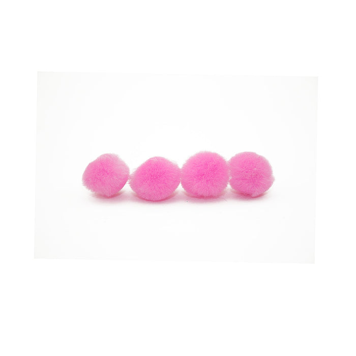 0.5 inch Pink Tiny Craft Pom Poms 100 Pieces - artcovecrafts.com