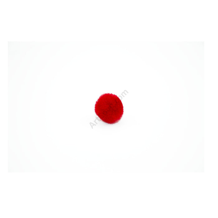 0.5 inch Red Tiny Craft Pom Poms 100 Pieces - artcovecrafts.com