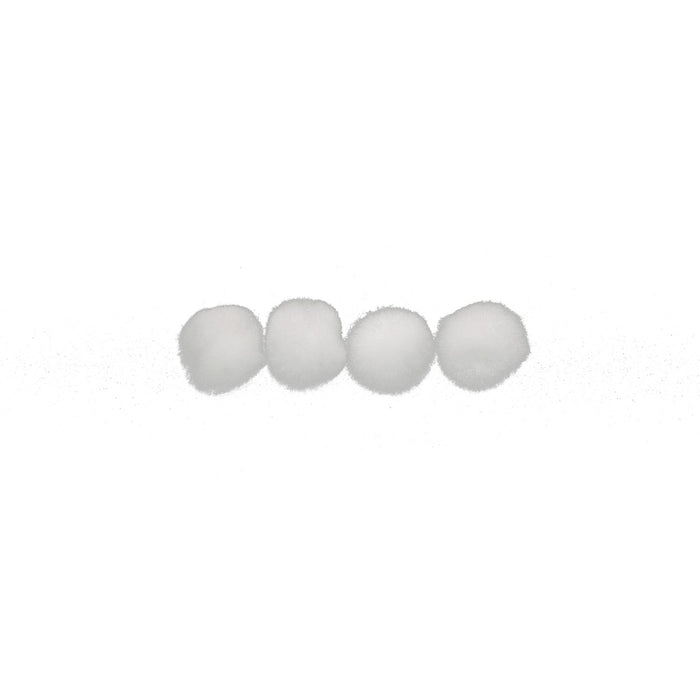0.5 inch White Tiny Craft Pom Poms 100 Pieces - artcovecrafts.com