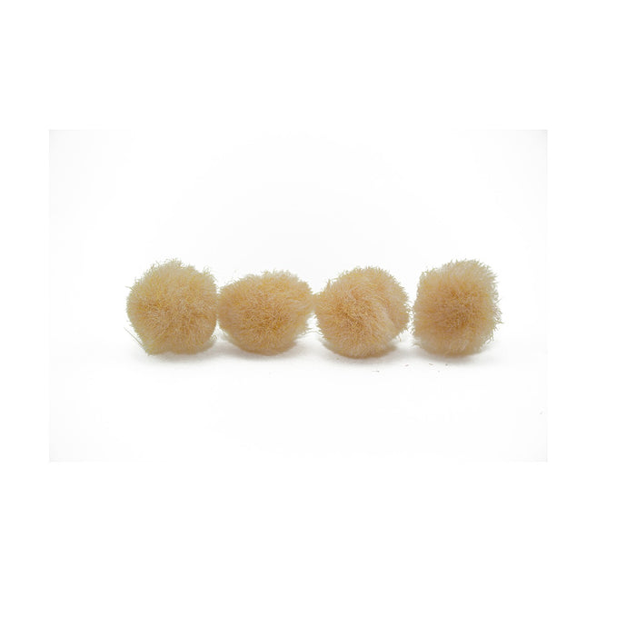 0.75 inch Beige Mini Craft Pom Poms 100 Pieces - artcovecrafts.com