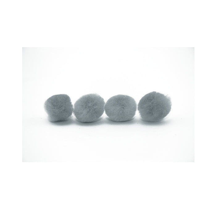 0.75 inch Grey Mini Craft Pom Poms 100 Pieces - artcovecrafts.com