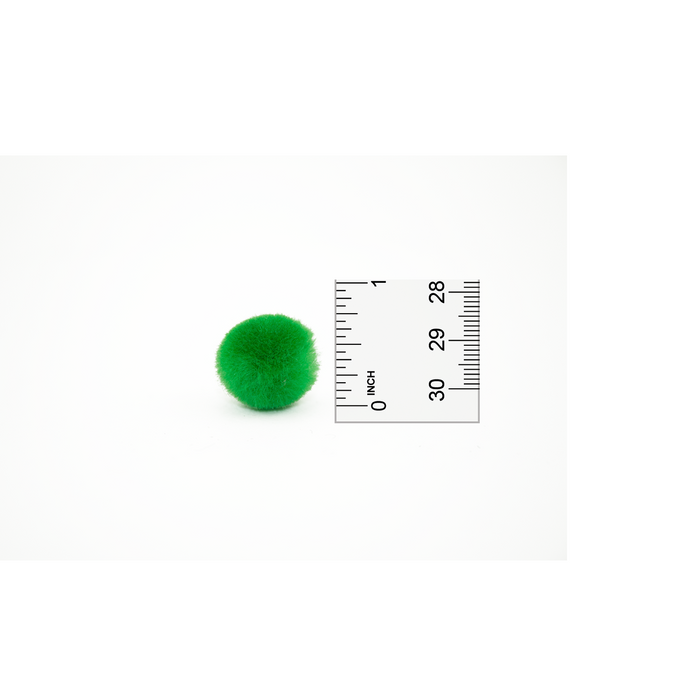 0.75 inch Kelly Green Mini Craft Pom Poms 100 Pieces - artcovecrafts.com