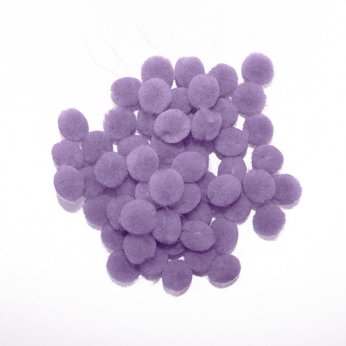 0.75 inch Lavender Mini Craft Pom Poms 100 Pieces - artcovecrafts.com