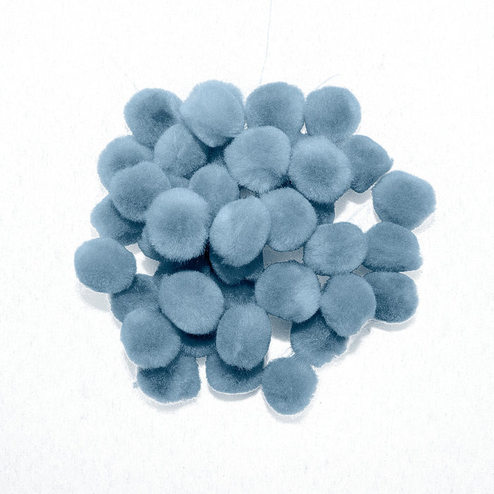 0.75 inch Light Blue Mini Craft Pom Poms 100 Pieces - artcovecrafts.com