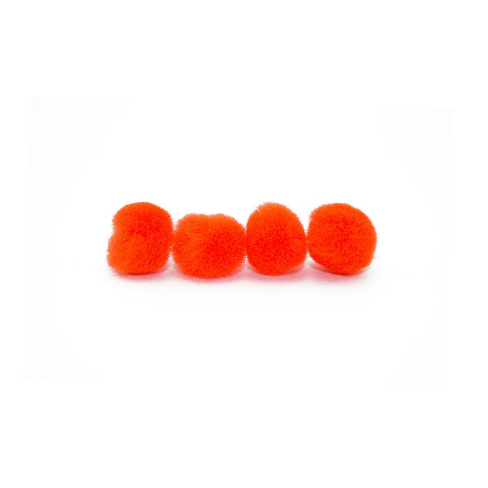 0.75 inch Orange Mini Craft Pom Poms 100 Pieces - artcovecrafts.com