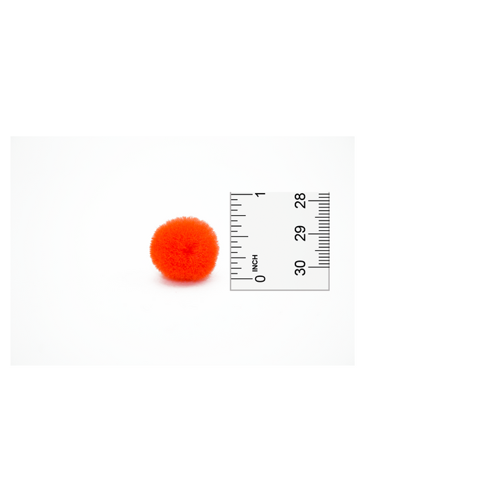 0.75 inch Orange Mini Craft Pom Poms 100 Pieces - artcovecrafts.com