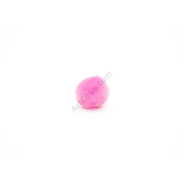 0.75 inch Pink Mini Craft Pom Poms 100 Pieces - artcovecrafts.com