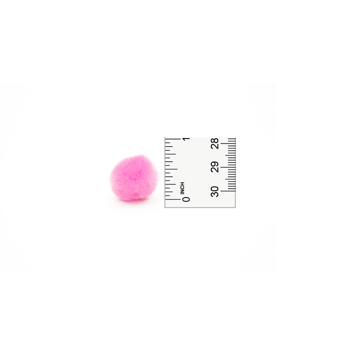 0.75 inch Pink Mini Craft Pom Poms 100 Pieces - artcovecrafts.com