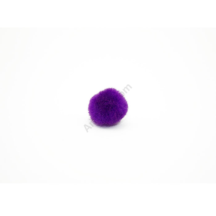 0.75 inch Purple Mini Craft Pom Poms 100 Pieces - artcovecrafts.com