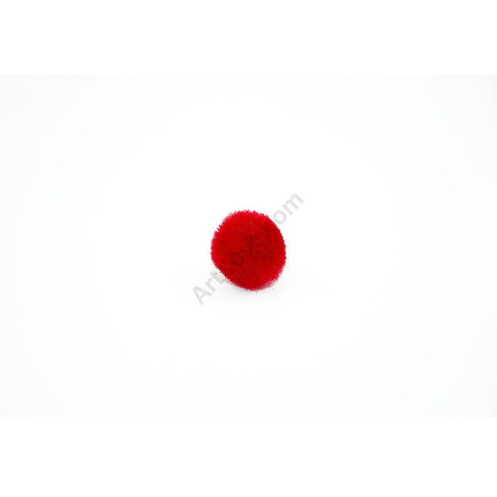 0.75 inch Red Mini Craft Pom Poms 100 Pieces - artcovecrafts.com