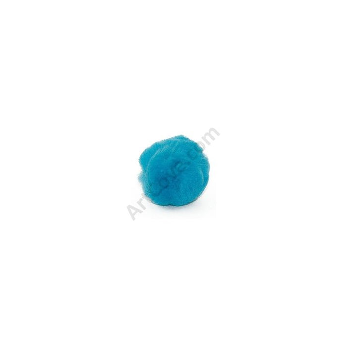 0.75 inch Turquoise Mini Craft Pom Poms 100 Pieces - artcovecrafts.com