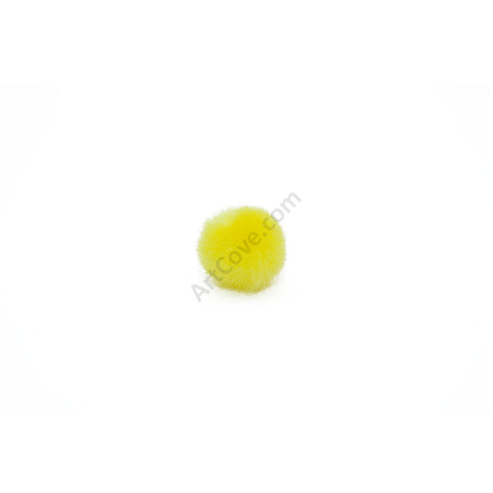 0.75 inch Yellow Mini Craft Pom Poms 100 Pieces - artcovecrafts.com