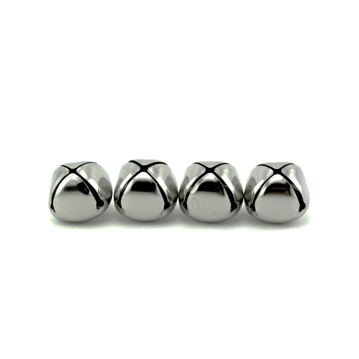 1 Inch 25mm Silver Craft Jingle Bells Charms 48 Pieces - artcovecrafts.com