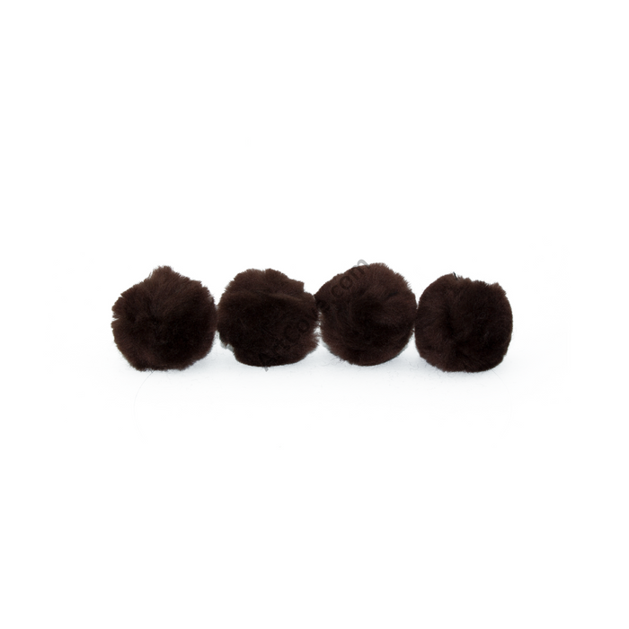 1 inch Brown Small Craft Pom Poms 100 Pieces - artcovecrafts.com
