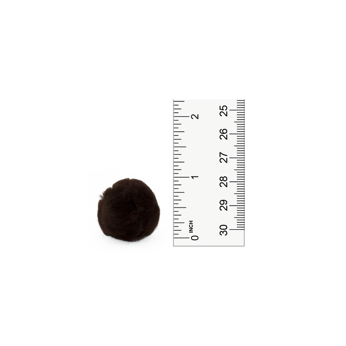 1 inch Brown Small Craft Pom Poms 100 Pieces - artcovecrafts.com