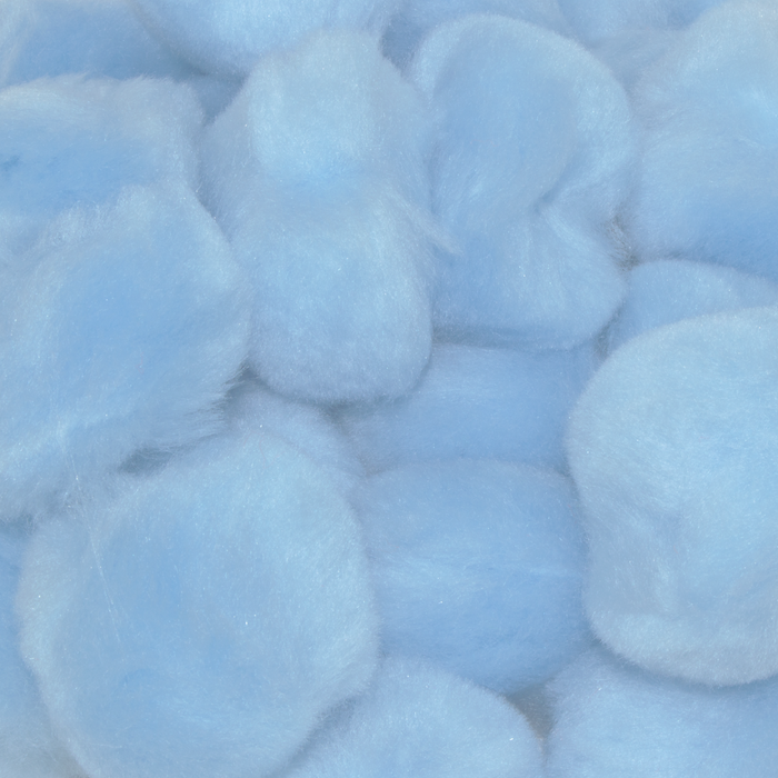 1 inch Light Blue Small Craft Pom Poms 100 Pieces - artcovecrafts.com