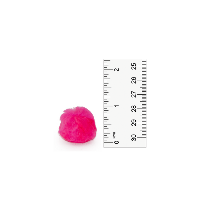 1 inch Neon Pink Small Craft Pom Poms 100 Pieces - artcovecrafts.com