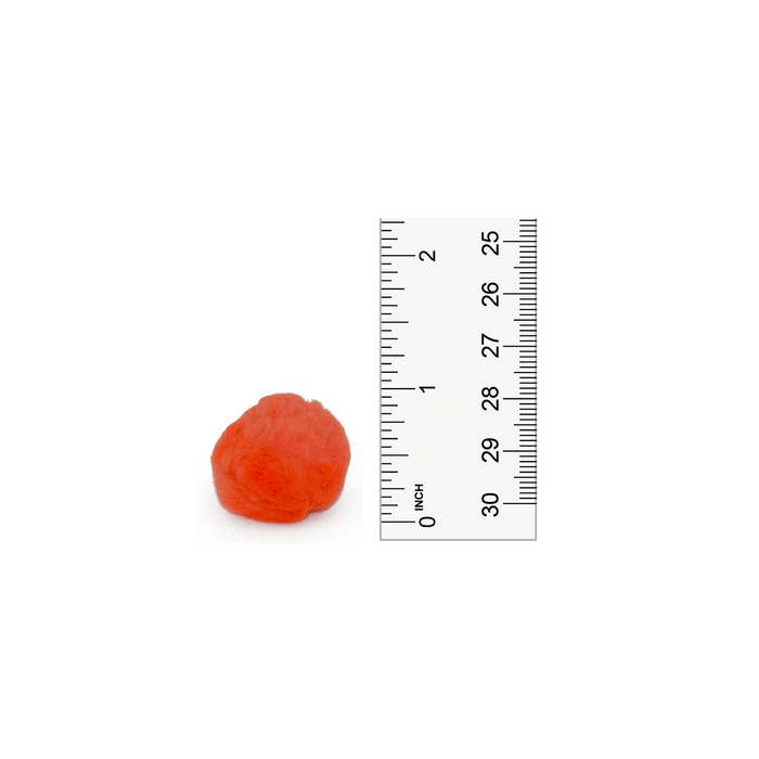 1 inch Orange Small Craft Pom Poms 100 Pieces - artcovecrafts.com