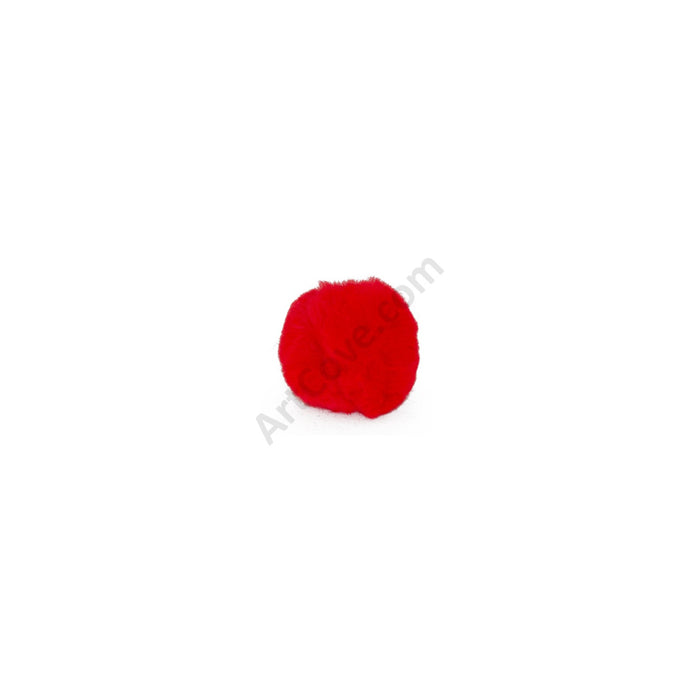 1 inch Red Small Craft Pom Poms 100 Pieces - artcovecrafts.com