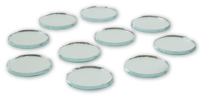 1 inch Small Craft Mini Round Mirrors Bulk 50 Pieces Mirror Small Mosaic Tiles - artcovecrafts.com