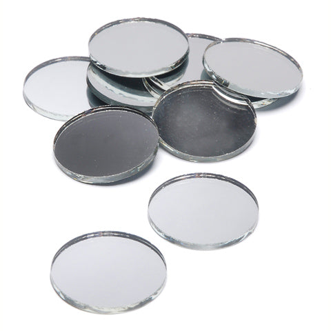 1 inch Small Craft Mini Round Mirrors Bulk 50 Pieces Mirror Small Mosaic Tiles - artcovecrafts.com