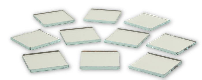 1 inch Small Mini Square Craft Mirror Bulk 100 Pieces Mirror Mosaic Tiles - artcovecrafts.com