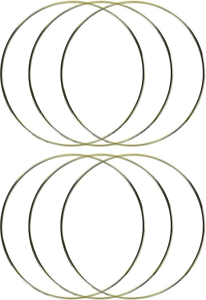 10 Inch Gold Metal Rings Hoops for Crafts Bulk Wholesale 6 Pieces