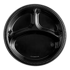 10 INCH PLASTIC PLATE / BLACK (500/CS)