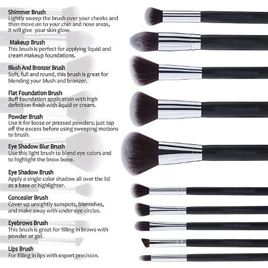10-Piece Makeup Brush Set