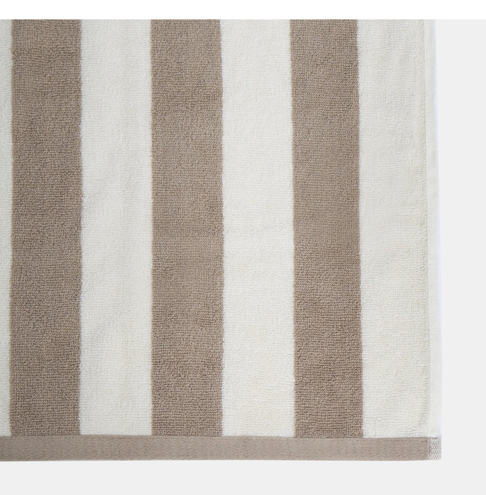 100% Cotton Jacquard Striped Towel - Mink 🇨🇳